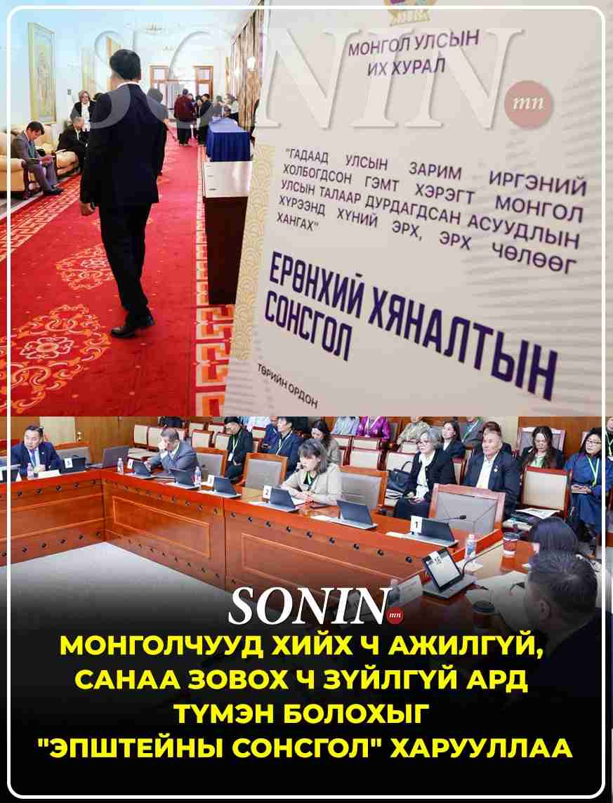 Монголчууд хийх ч ажилгүй, санаа зовох ч зүйлгүй ард түмэн болохыг “Эпштейны сонсгол” харууллаа